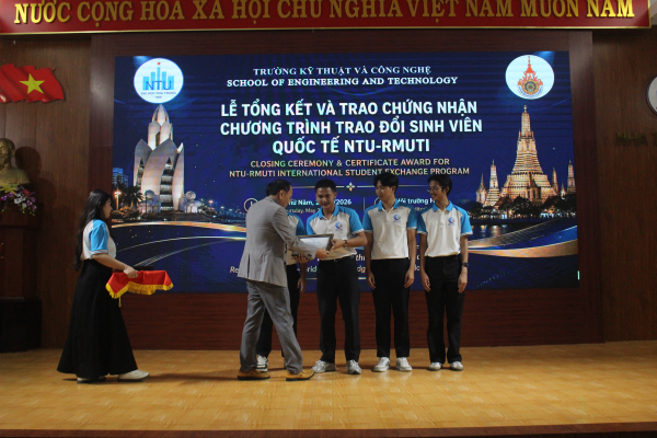 Lễ Tổng Kết Và Trao Chứng Nhận Chương Trình Trao Đổi Sinh Viên Quốc Tế NTU – RMUTI