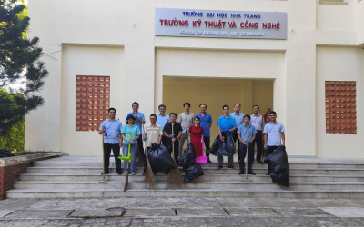Cán bộ, viên chức Trường Kỹ thuật và Công nghệ ra quân tổng vệ sinh hưởng ứng Ngày Môi trường Thế giới 2026
