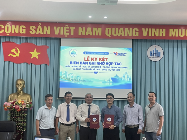 Trường Kỹ thuật và Công nghệ ký kết Bản ghi nhớ hợp tác với Công ty Cổ phần Kỹ thuật Đóng tàu Việt Nam (VISEC)