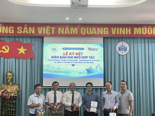 Trường Kỹ thuật và Công nghệ ký kết Bản ghi nhớ hợp tác với Công ty Cổ phần Kỹ thuật Đóng tàu Việt Nam (VISEC)