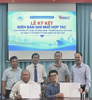 Trường Kỹ thuật và Công nghệ ký kết Bản ghi nhớ hợp tác với Công ty Cổ phần Kỹ thuật Đóng tàu Việt Nam (VISEC)