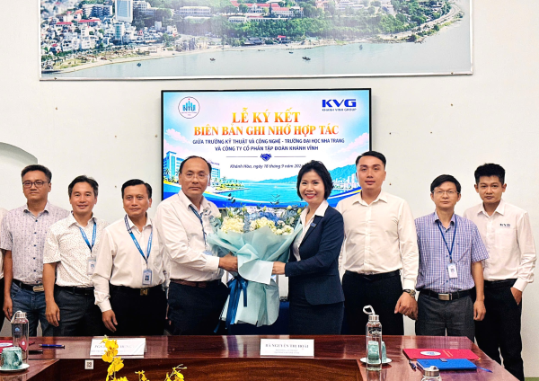 Trường Kỹ thuật và Công nghệ – Đại học Nha Trang ký kết Bản ghi nhớ hợp tác với Công ty Cổ phần Tập đoàn Khánh Vĩnh (KVG)